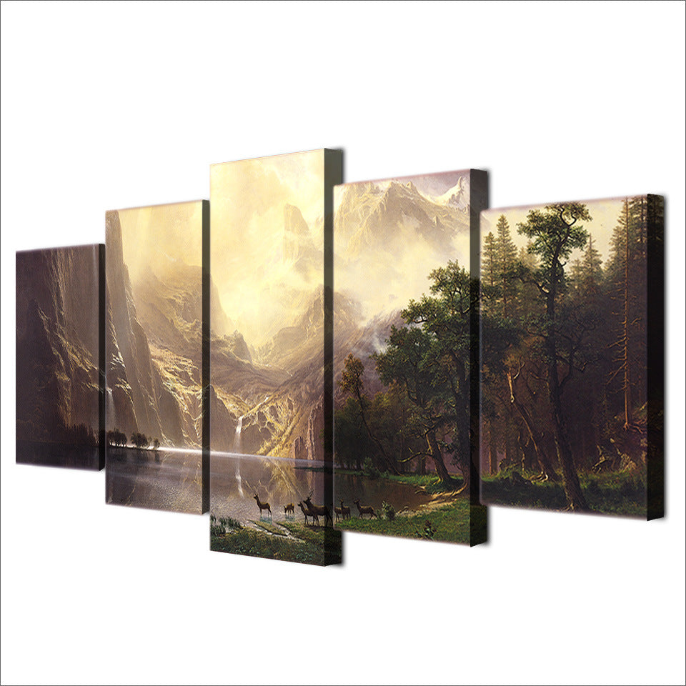 Wooded Landscape  - Canvas Wall Art Painting