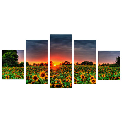 Sunset Sunflower - Canvas Mural