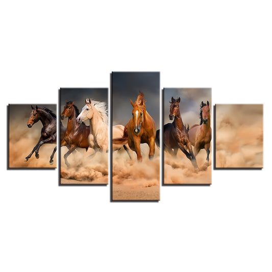 Six Galloping Horses - Canvas Wall Art Painting