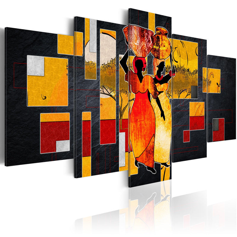 African commune - Canvas Wall Art Painting