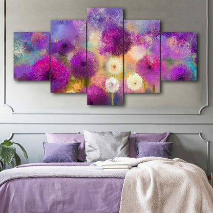 Purple Dandelion - Canvas Wall Art Painting