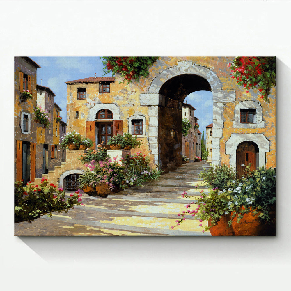 Flower Town - Canvas Wall Art Painting