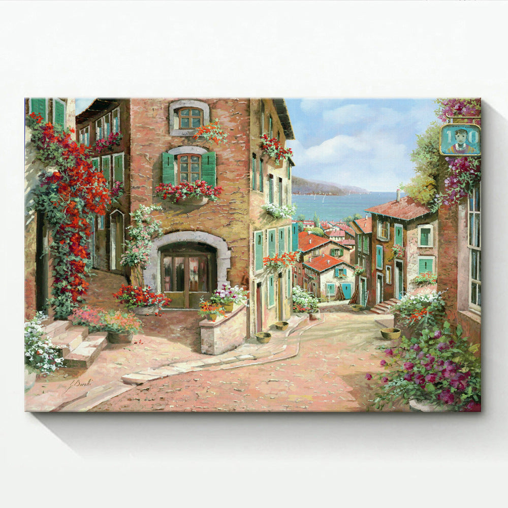 Flower Town - Canvas Wall Art Painting