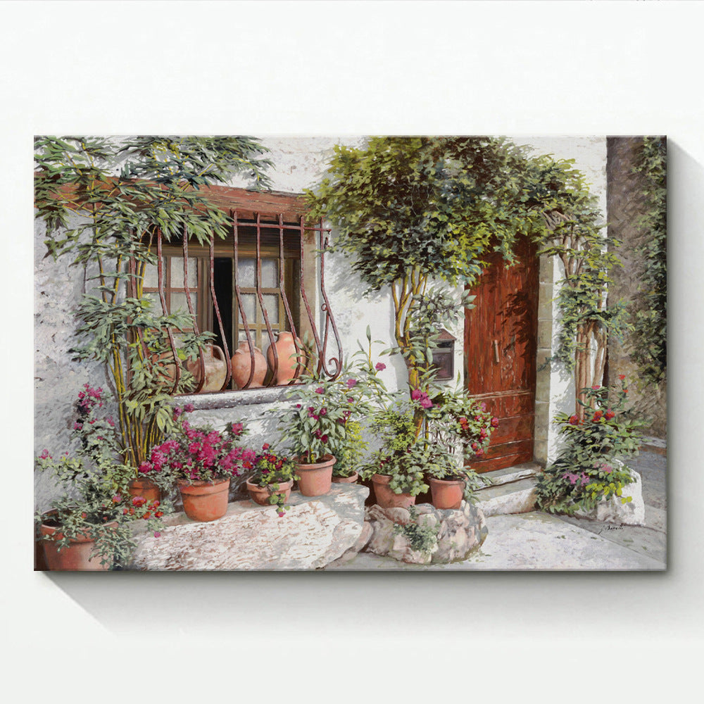 Small Town Landscape - Canvas Wall Art Painting