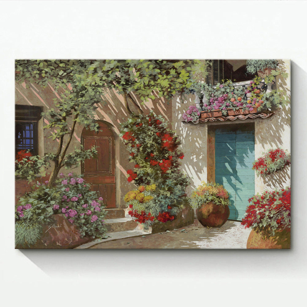 Small Town Landscape - Canvas Wall Art Painting