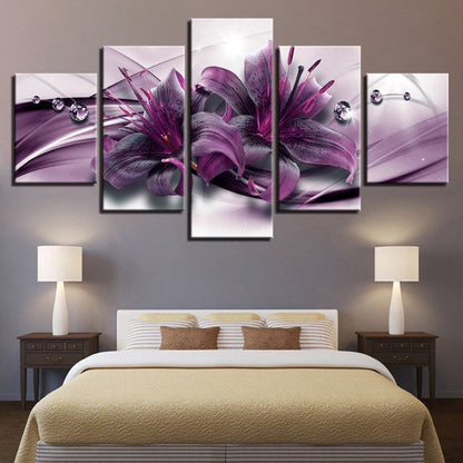 Purple Hue Flower - Canvas Wall Art Painting