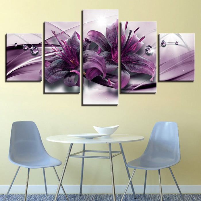 Purple Hue Flower - Canvas Wall Art Painting