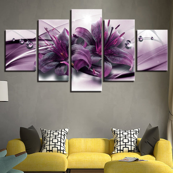 Purple Hue Flower - Canvas Wall Art Painting