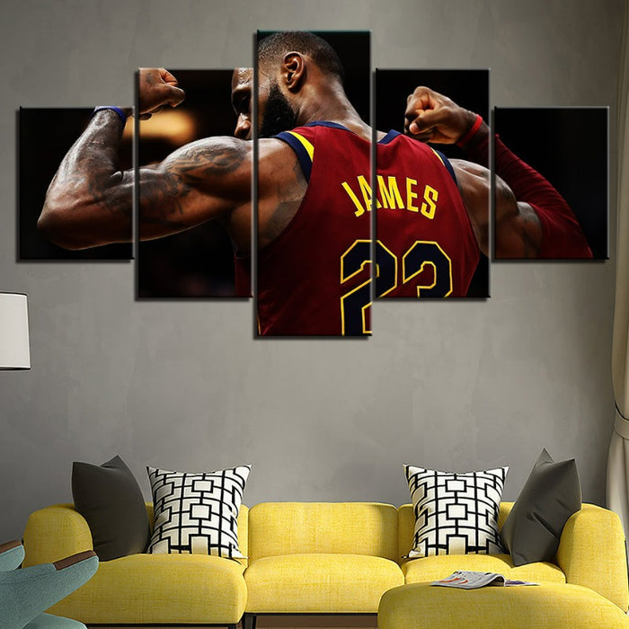 23 James - 5 Piece Canvas Wall Art Painting