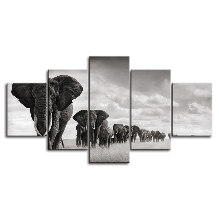 Imposing Elephants - Canvas Wall Art Painting