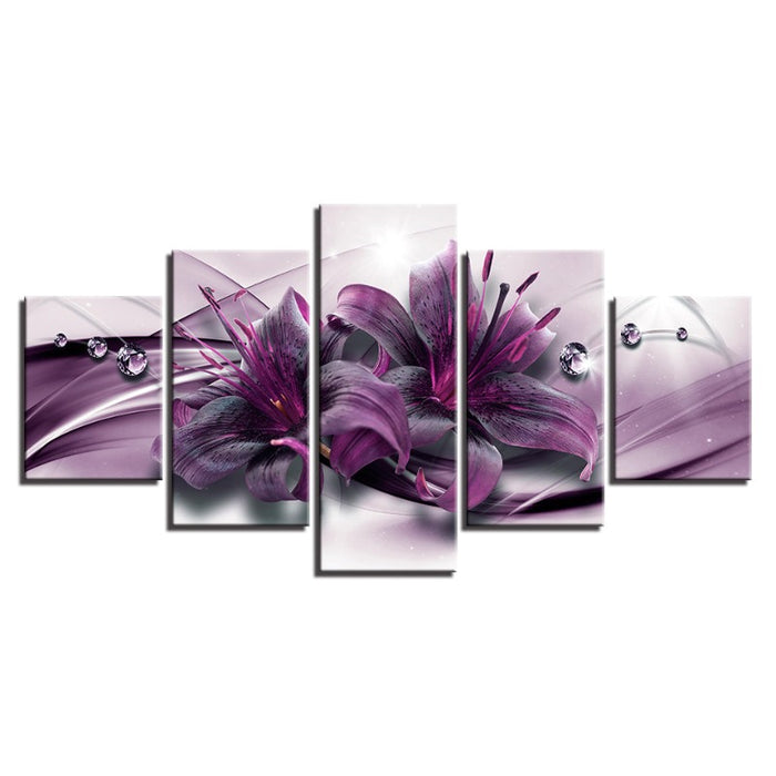 Purple Hue Flower - Canvas Wall Art Painting