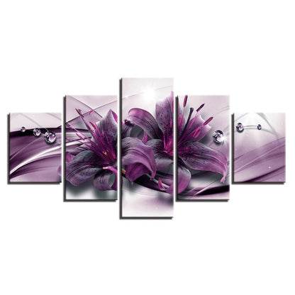 Purple Hue Flower - Canvas Wall Art Painting