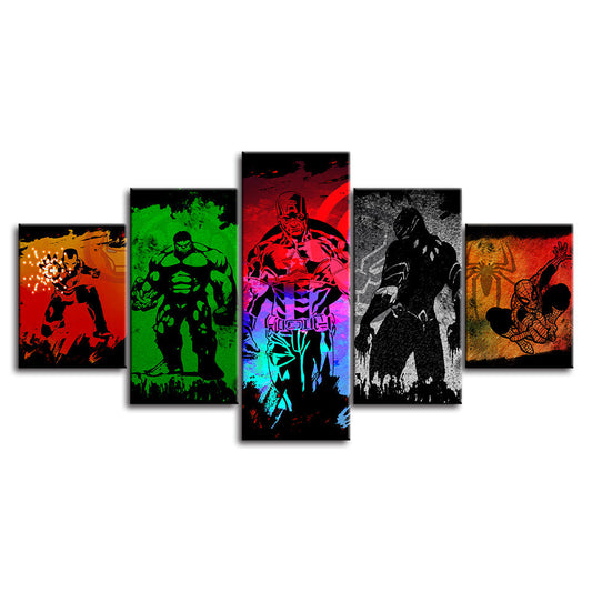 Multi-color Marvel Superheroes - Canvas Wall Art Painting