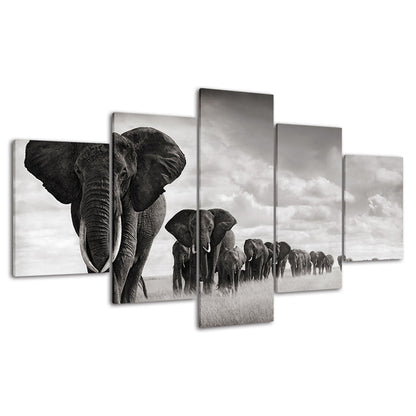 Imposing Elephants - Canvas Wall Art Painting