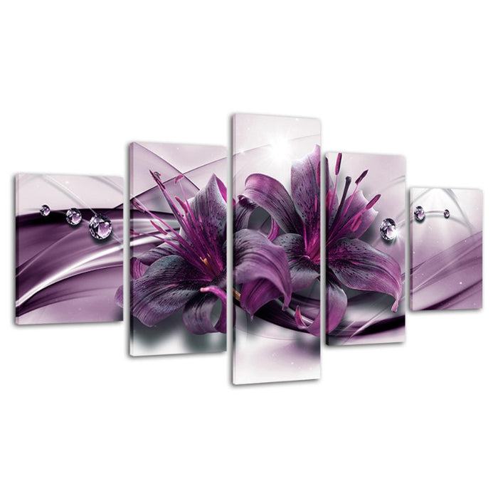 Purple Hue Flower - Canvas Wall Art Painting